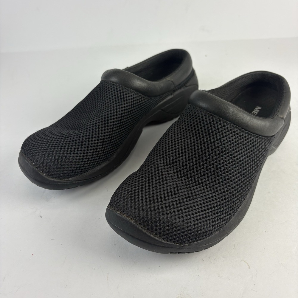 Merrell Encore Breeze Slip On Mules Clog Shoes Air Cushion Mesh Black Women's 9
